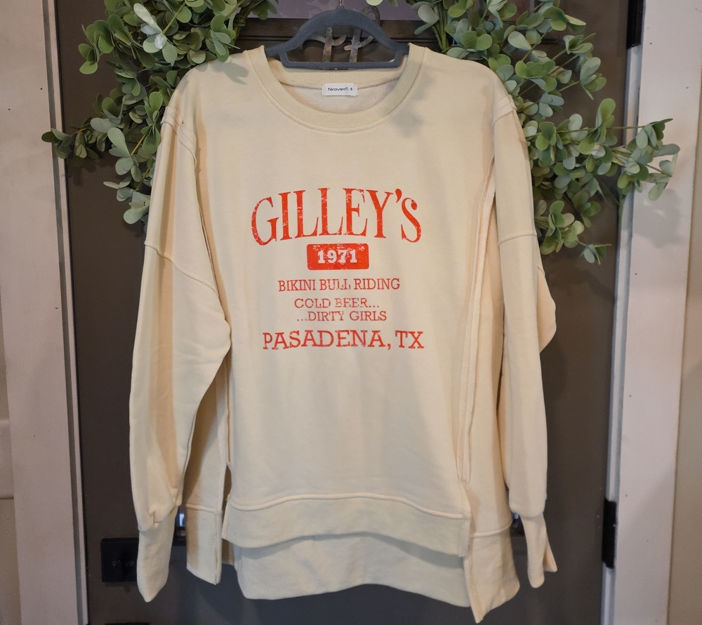 Women's Camden Custom Gilley's Graphic SOFT Yellow Sweatshirt